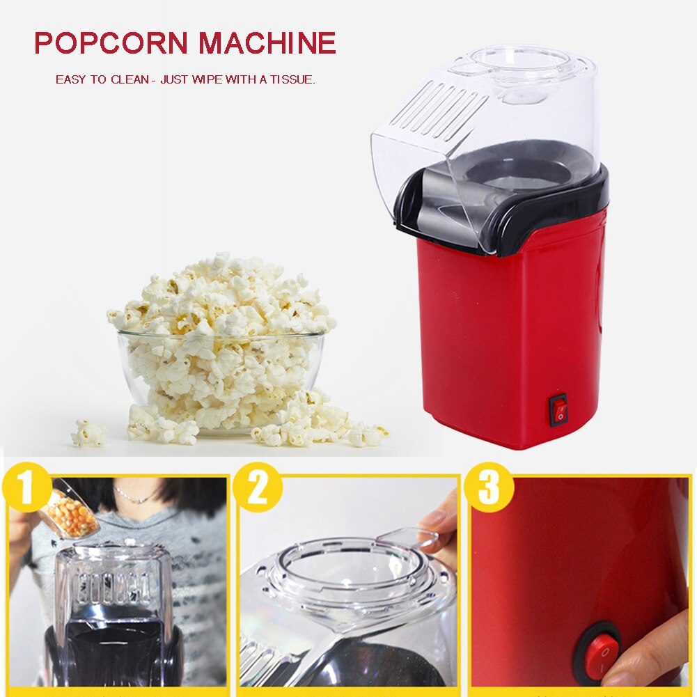 Bærbar elektrisk popcornmaskine hjemmekøkken desktop mini diy popcornfremstillingsmaskine til husholdningskøkken hjælper indretning