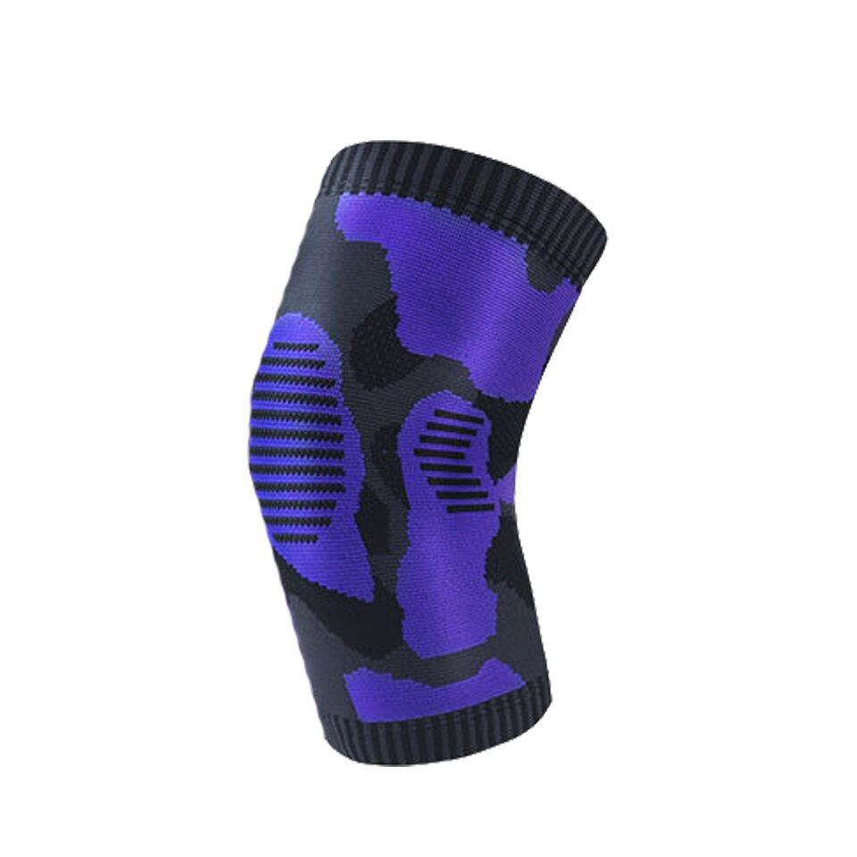 Elastic Force Knitting Sports Knee Pads Breathable Compression Knee Pads for Outdoor Sports Brace Protector: 4 / L