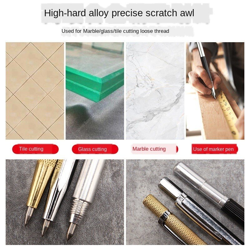 Tungsten Steel Tip Scriber Marking Etching Pen Marking Tools for Ceramics Glass Silicon Quartz Shell Metal Tool