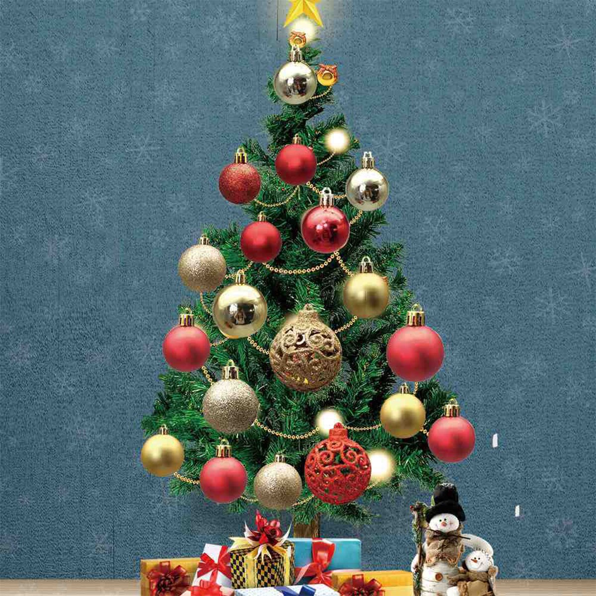 100pcs 3-6cm Christmas Tree Decorations Balls Bauble Xmas Party Hanging Ball Ornaments Christmas Decorations for Year