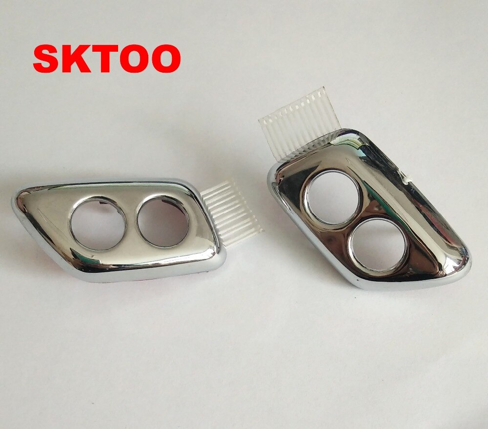 SKTOO For Chrysler 300c Chrome Headlamp Headlight Water Spray Nozzle Cover Front Bumper Jet Cap