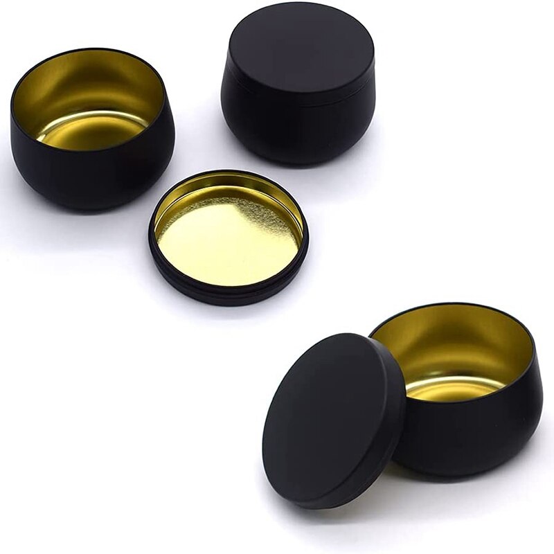 Lata de vela de 4 Oz, 12 Uds., contenedores para velas, latas de vela vacías con tapas a granel, tarros de vela
