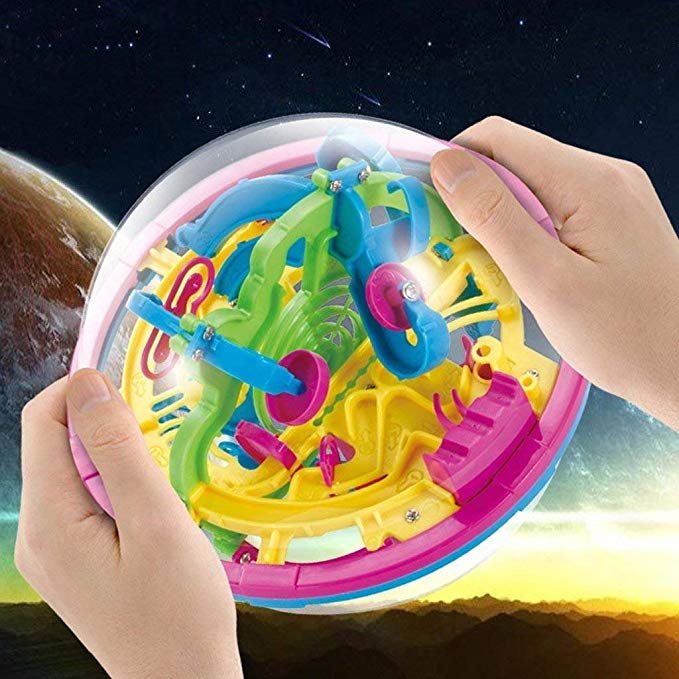 Doolhof Bal Game 3D Intellect Bal met 100 Uitdagende Barrières 3D Labyrint Bal voor Kinderen 3D Puzzel Speelgoed Magische Doolhof ball Brain