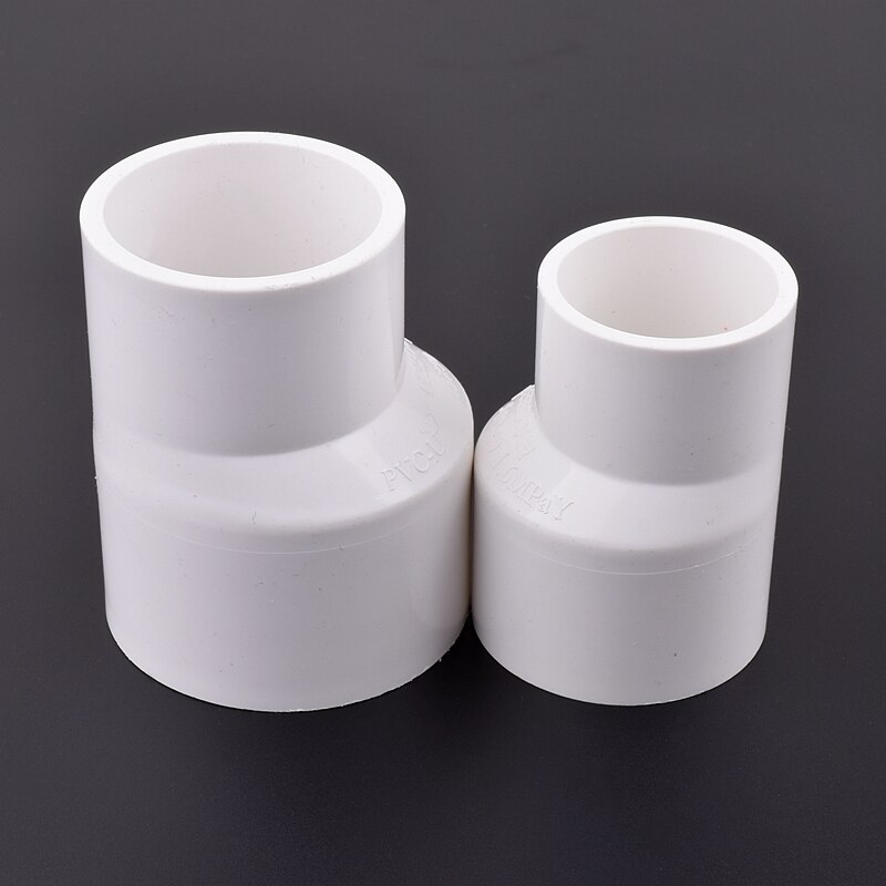 1Pc PVC Straight Eccentric Reducer Connectors Drainage Pipe Sewage Accessories Fish Tank Tube Joint Decoration Pipe