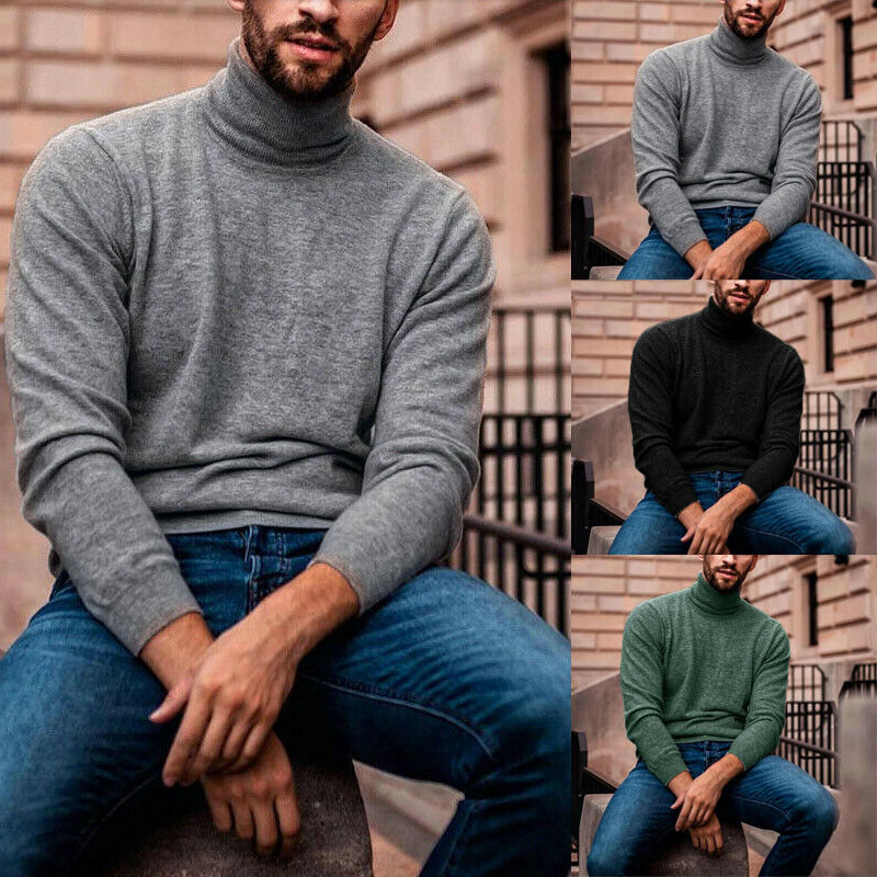 Pull à col roulé en coton pour homme, vêtement et fin, résistant, nouveauté hiver
