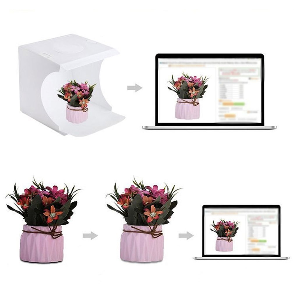 Folding Lightbox Tabletop Shooting Softbox Mini Photo Studio Light SoftBox for Product Photography Background Kit
