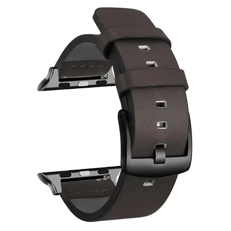 Leren band voor Apple Watch Band Ultra 2 49 mm 46 mm 45 mm 44 mm 42 mm Sport ademende band IWatch-serie 10 9 8 7 6 5 4 SE 3: Red black / 14mm