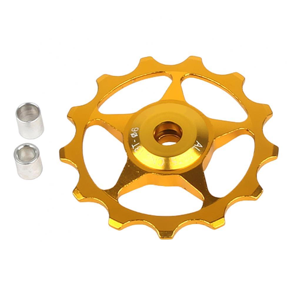 Rear Derailleur MTB Replacement Aluminum Alloy Road Bike 11T/13T Guide Cycling Wheel Pulley Bicycle Accessories Parts: Golden 13T