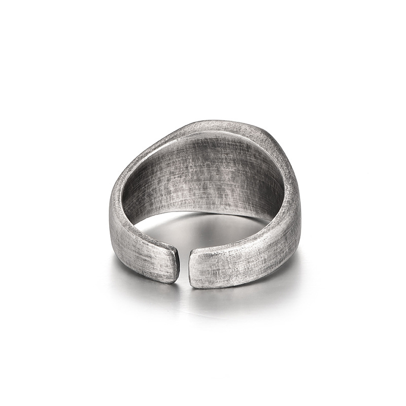 Anello con motivo aquila di personalità Accessori per dito indice maschile Anello in argento sterling 925 alla moda di dimensioni aperte per il regalo del fidanzato