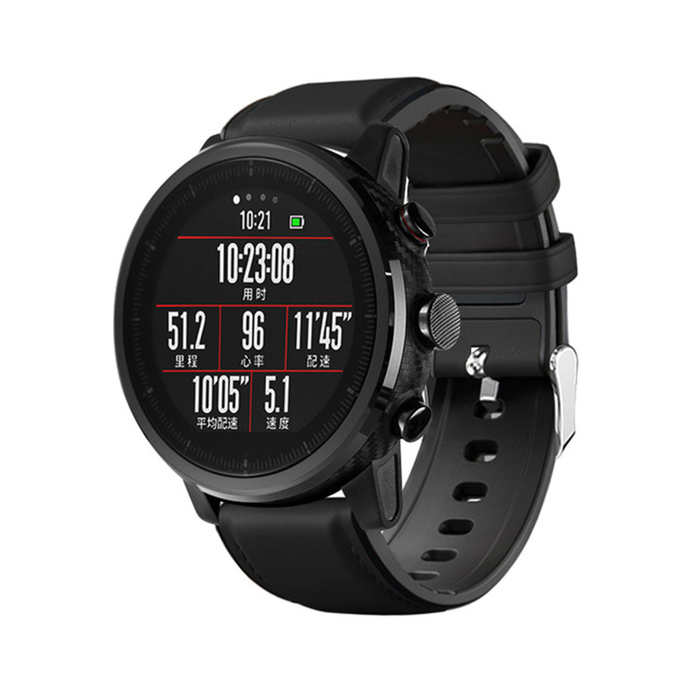 Silikon Leder Uhr Strap Für Huawei Uhr GT GT2 Weiche Uhr Band Strap Für Huawei Ehre Magie Samsung Galaxy Uhr 46mm: Black