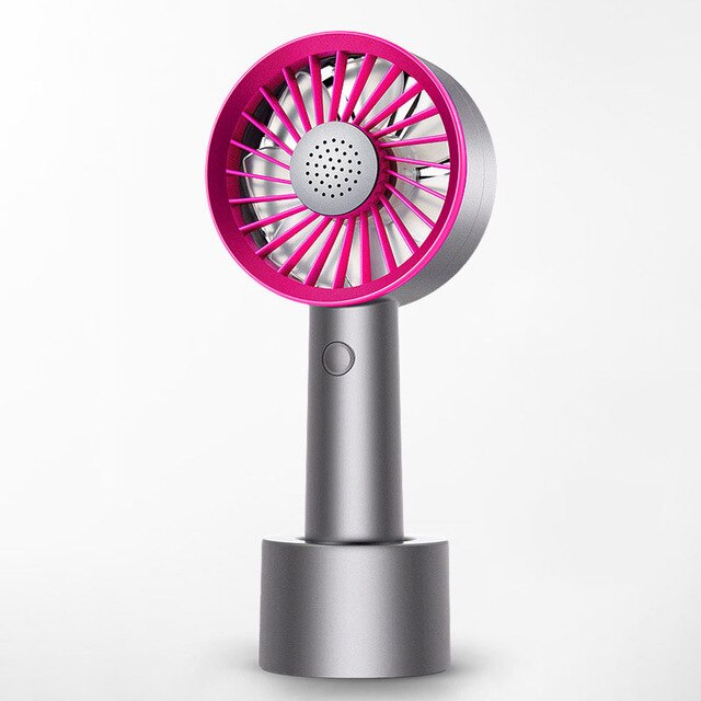 USB Cooling Portable Mini Fan Portable Rechargeable Super Mute Handheld Electric Table Air Cooler Stand Fan Ventilador: Red