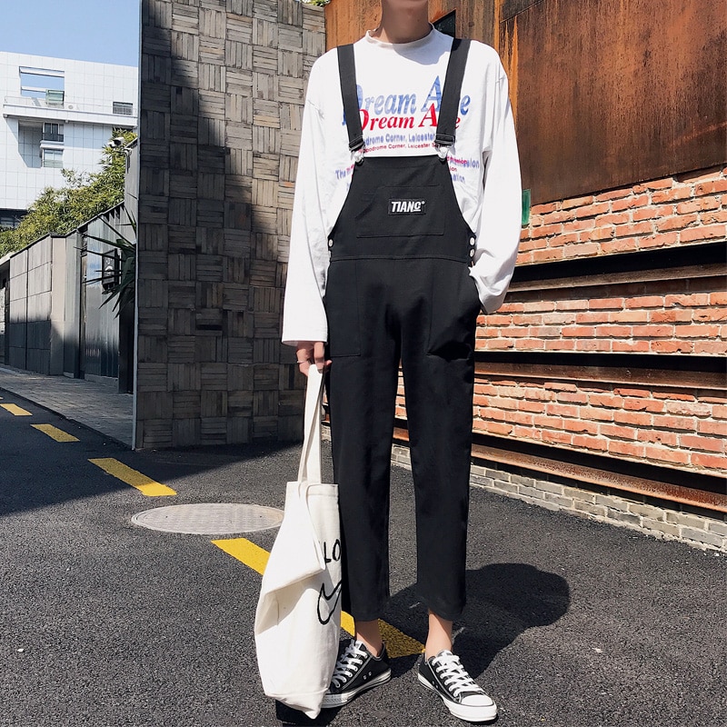 Mens Bib Overalls Jumpsuits Moto Biker Broek Mannelijke Casual Lange Broek Kleding Mannen Broek Mannen Broek Jarretel