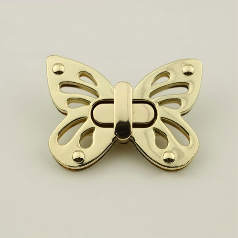 1PC Delle Donne A Forma di Farfalla intrecciare Attivare Il Blocco Della Borsa del Metallo Serratura di Chiusura per il FAI DA TE Sacchetto di Spalla Della Borsa Della Borsa