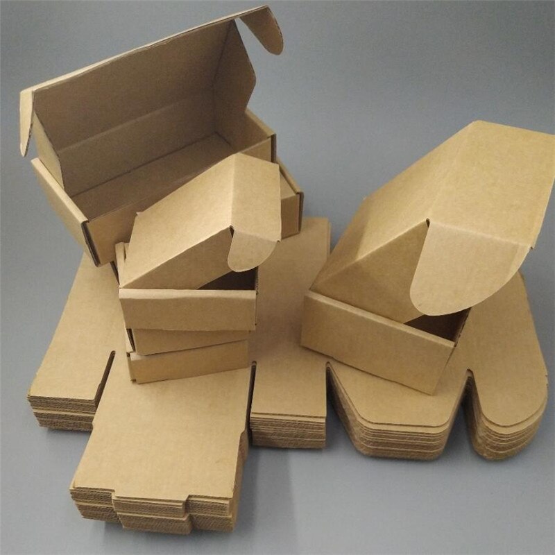 15*5*2.5cm Brown Die Cut Folding Lid Postal Cardboard Boxes Small Mailing Cartons