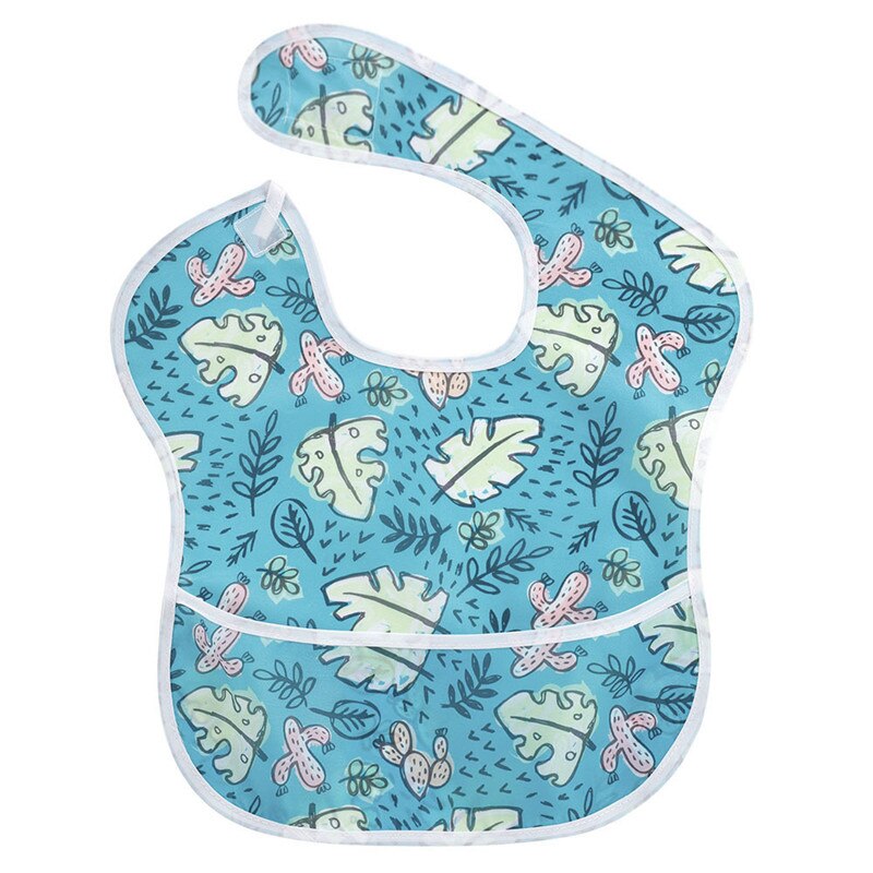 Lente En Zomer Waterdicht Slabbetje Polyester Tpu Coating Voeden Bib Wasbare Baby Bib, Baby Voedsel Catcher: 0001