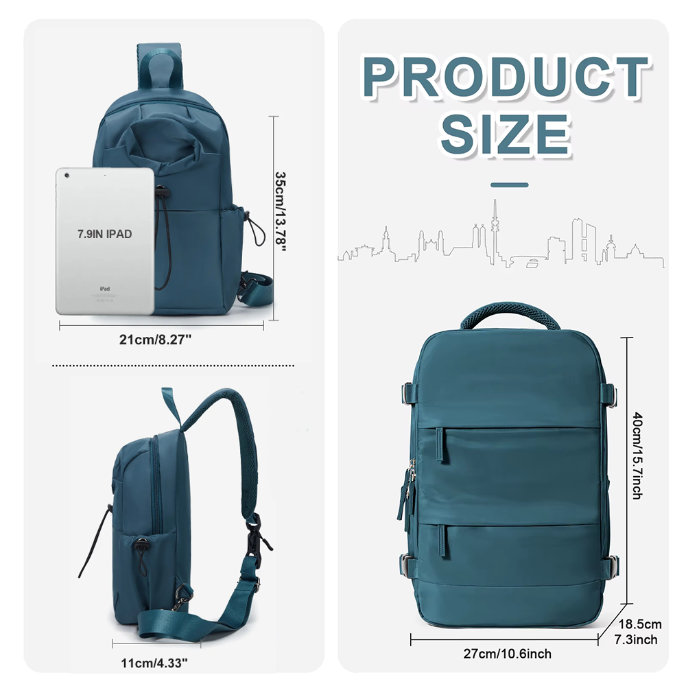 Ryanair Backpack 40x20x25 Cabin Bag Travel Backpack for Men Women Hand Luggage, Anti-Theft Crossbody Bag Chest Sling Backpack