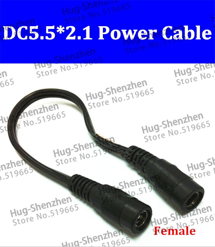 5 pcs DC Power Jack DC Female To Female plug Adapter Connector Cable