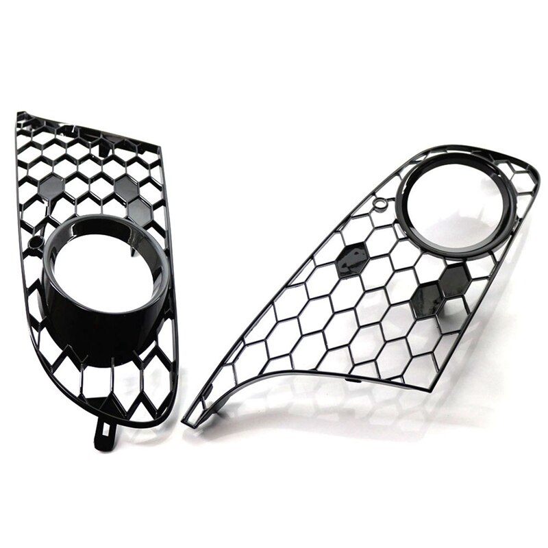 For-MK6 Golf/Jetta Wagon Balck Honeycomb Hex Mesh Front Bumper Fog Light Grill Grille Cover