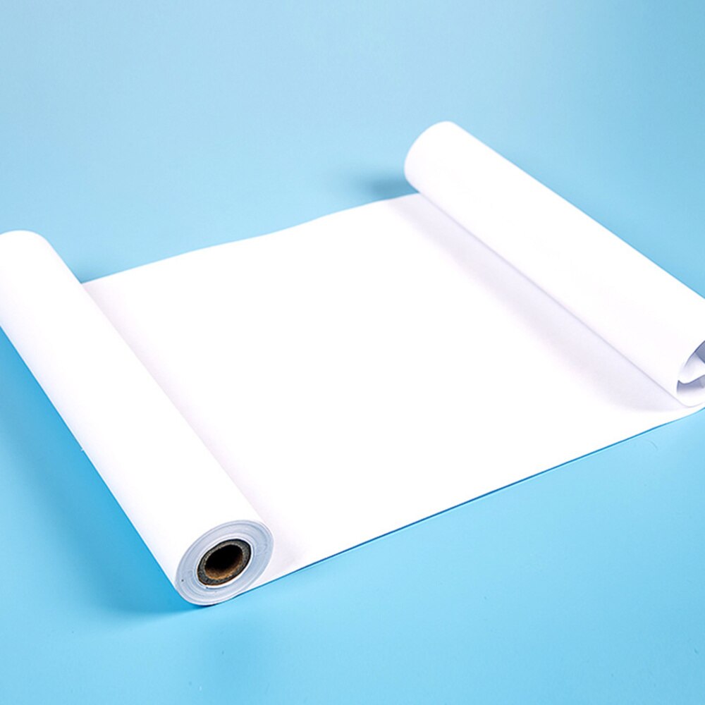 2Pcs Drawing Paper Roll Poster Paper Craft Paper Roll White Wrapping Paper(White)