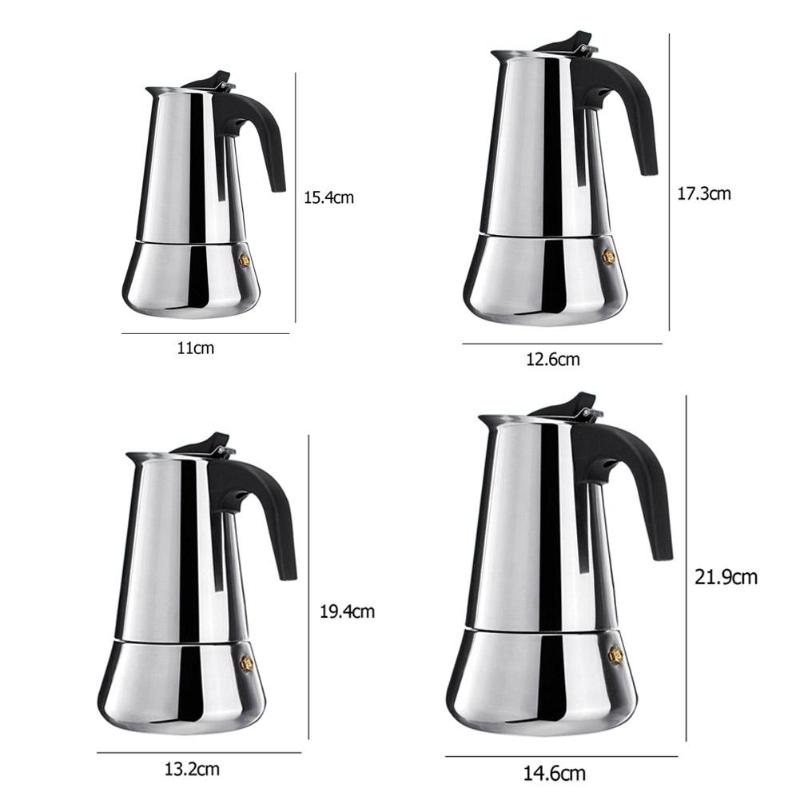 Koffie Makers Italiaanse Top Moka Espresso Cafeteira Expresso Percolator 100/200/200/450 Ml Kookplaat Koffiezetapparaat pot