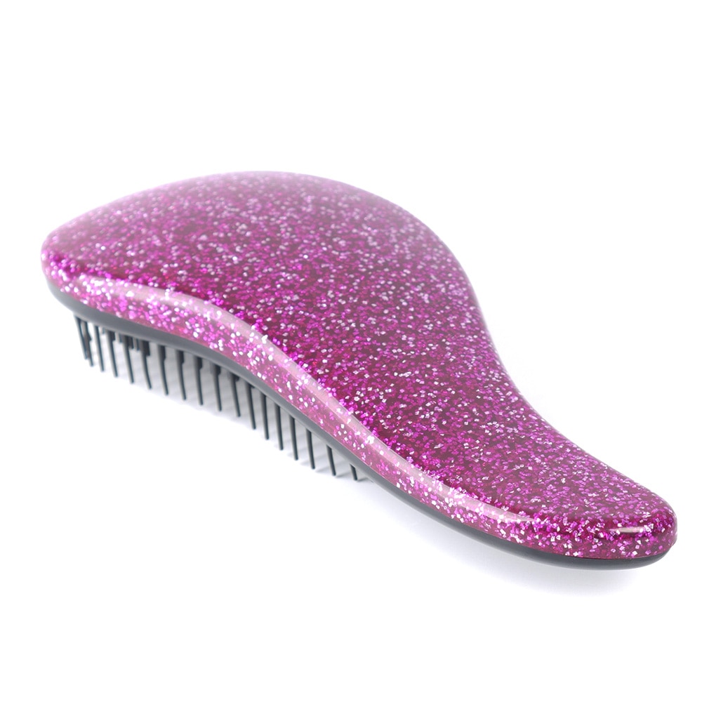 ISKYBOB poignée magique Portable démêlant noeud brosse à cheveux gratuite peigne douche Salon de coiffure outil dompteur accessoires de voyage: purple