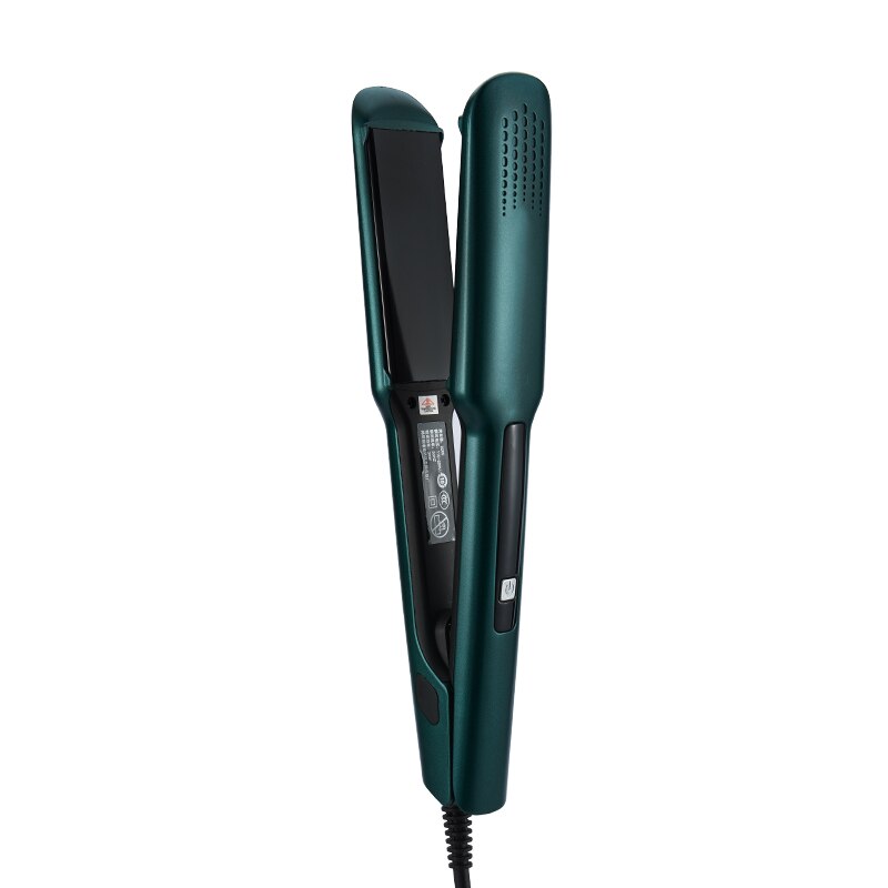 Multifunctional Hair Straightener Ceramic Coated Plate Hair Curler Hair Comb Straighteners Curling Hair Iron F45: GREEN NO BOX