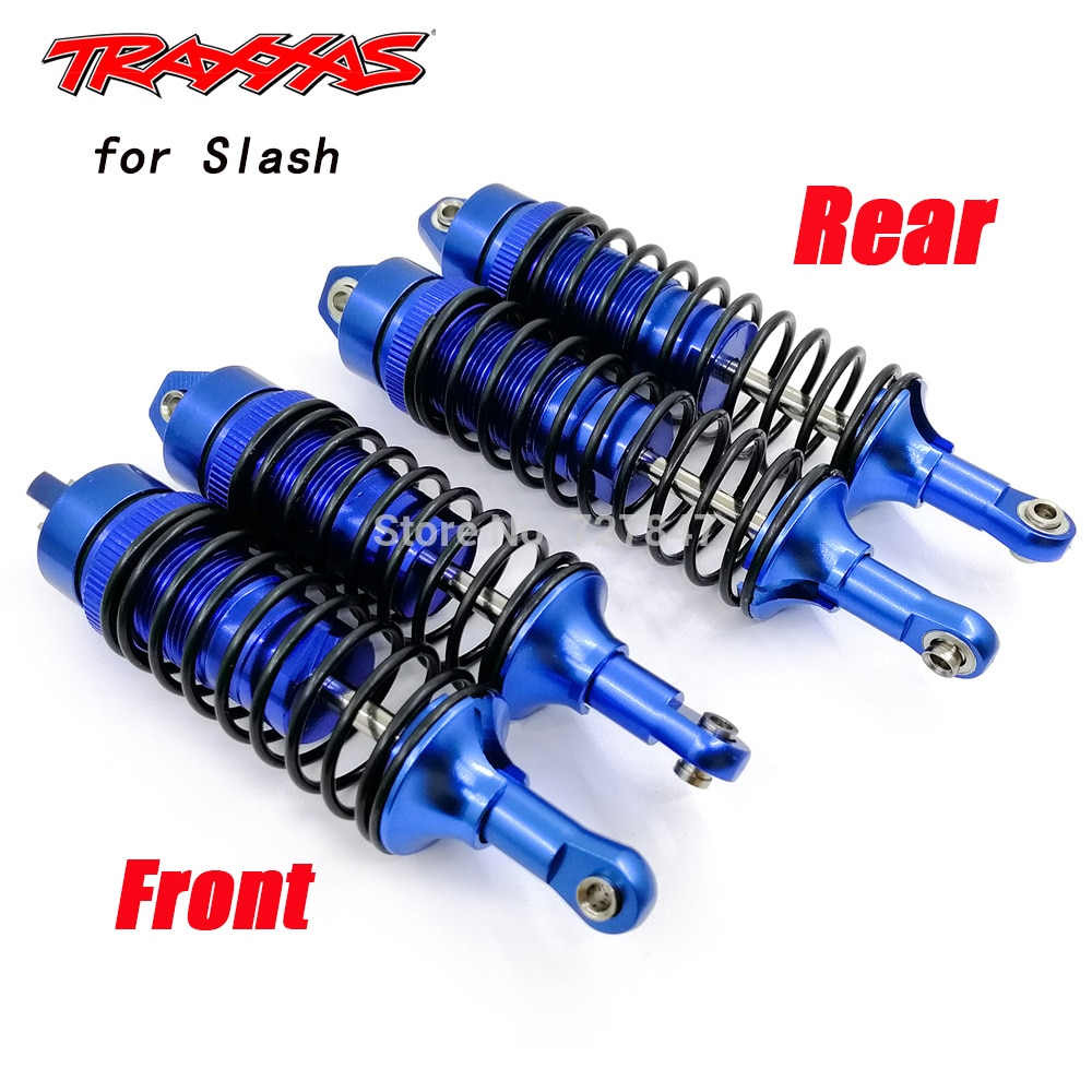 Aluminium Alloy Shock Absorber Assembled Full Metal Big Bore Shocks Front & Rear for Traxxas 1/10 Slash 4x4 RC Car Truck Acc