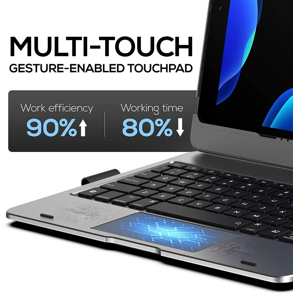 Magie Touchpad Tastatur Fall für iPad 5th 6th Gen Pro 9,7 Umdrehung Drahtlose Bluetooth Tastatur Swivel Abdeckung für iPad air1 2