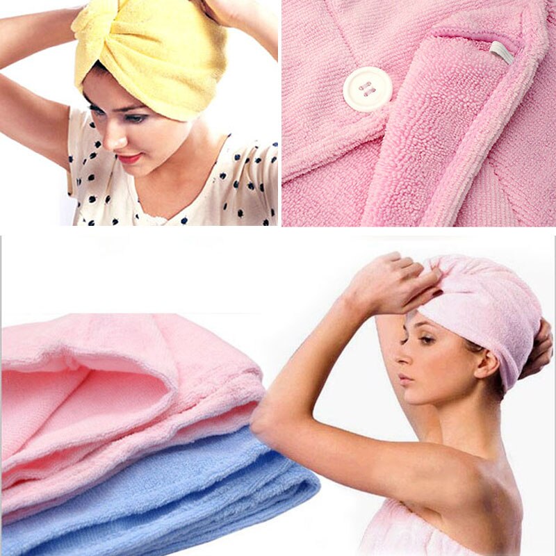 Serviette magique en microfibre pour femmes, bonnet de douche, pour cheveux secs, serviette de bain, séchage rapide, douce, Turban, envelopper la tête, produit de salle de bain