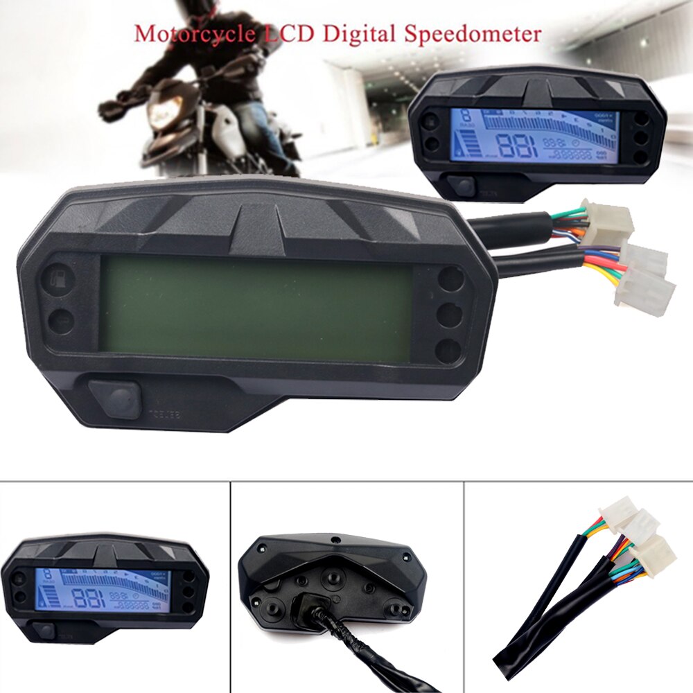 Motorcycle Digital Thermometer Gauge Handlebar Waterproof