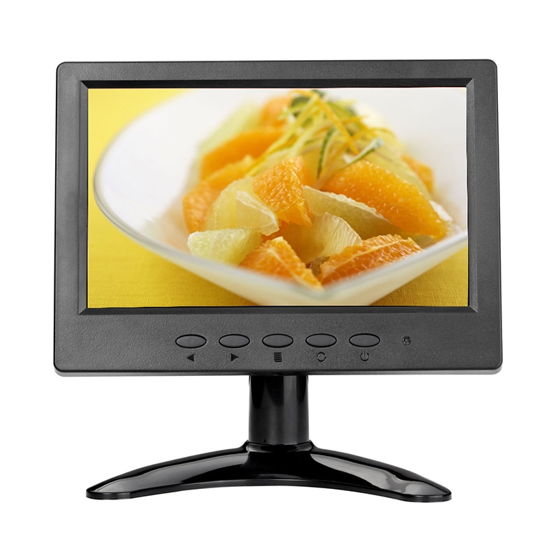 ZHIXIANDA H0716 7 Cal 1024*600 16:9 AV BNC VGA HDMI sygnał przenośny mini ekran LCD monitor z dwoma głośnikami