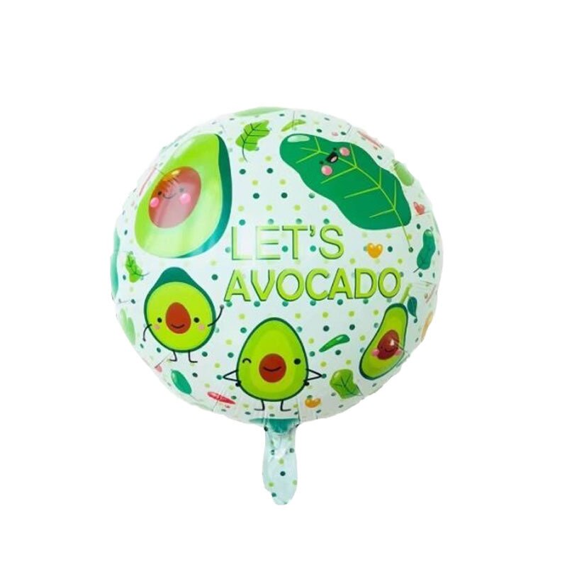 Mexican Fiesta Party Decorations Colorful Alpaca Cactus Fiesta Balloon Banner Cactus Foil Balloons Bachelorette Party Supplies: round avocado