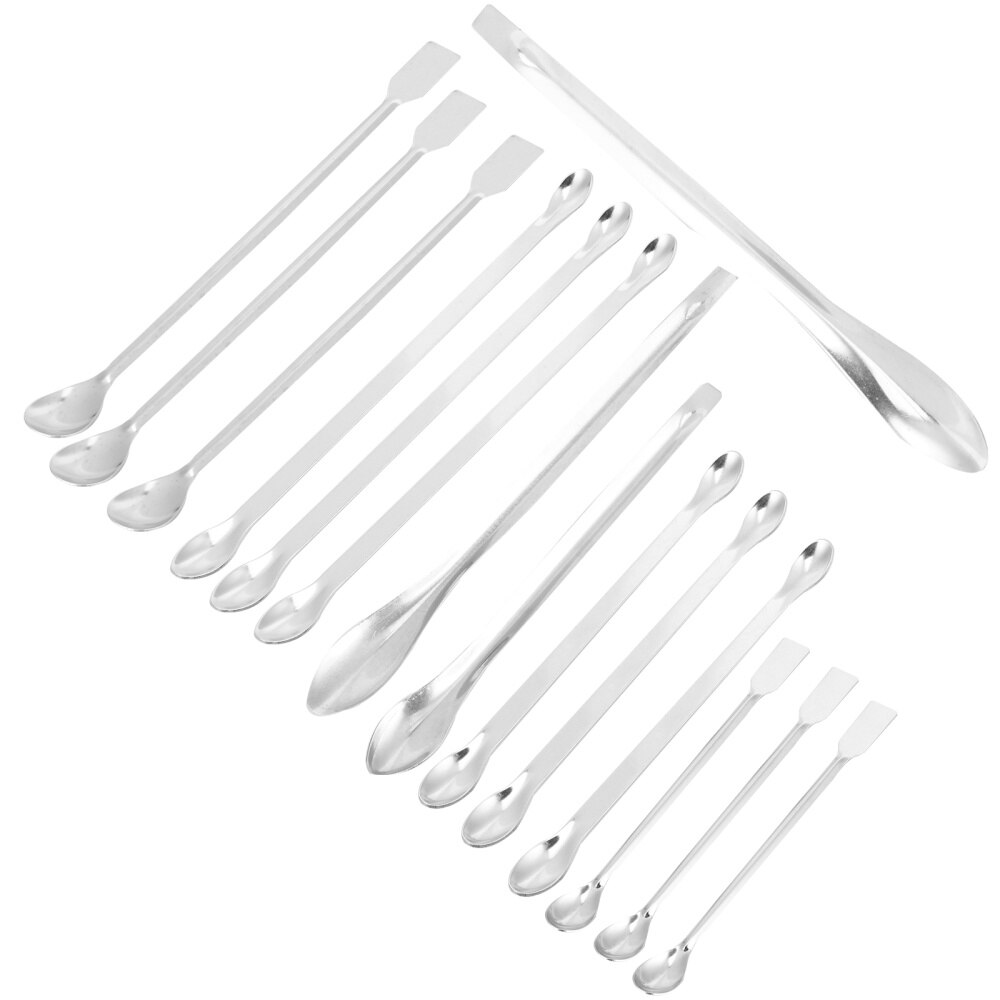 15 Uds de acero inoxidable de cucharas de palas de medición medicina cucharas: Default Title