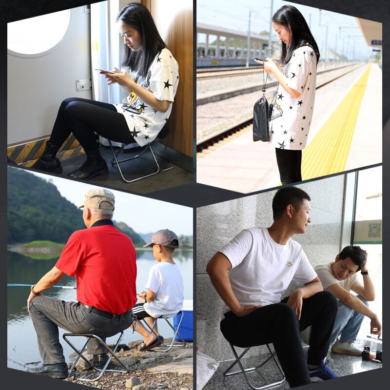 Lightweight Folding Fishing Chair Picnic Camping Chair Foldable Aluminium Cloth Outdoor Portable Easy Carry Collapsible Seats