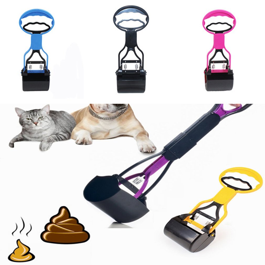 Long Handle Pet Waste Picker Pooper Scooper Folding and Expanding Jaw Poop Scoop Pick Up Waste One Hand Cleaning Tools