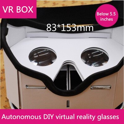 Autonome DIY Virtual Reality Bril Draagbare Google Kartonnen 3D VR Bril VR Doos 2.0 Voor iphone samsung 4.0-5.5 inch telefoons