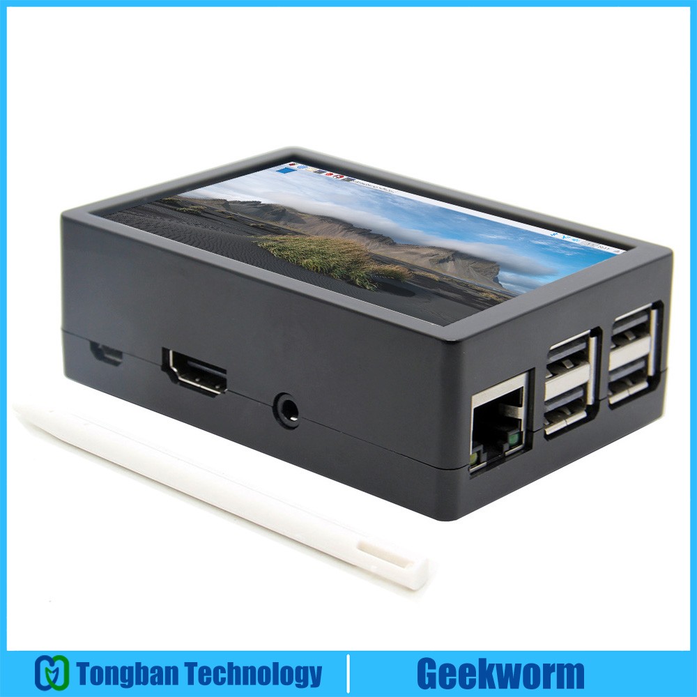 Raspberry Pi 3.5 inch TFT Touch Screen met ABS Case Kit, 480x320 30FPS-50FPS LCD Display voor Raspberry Pi 3B + (plus)/3B/2B