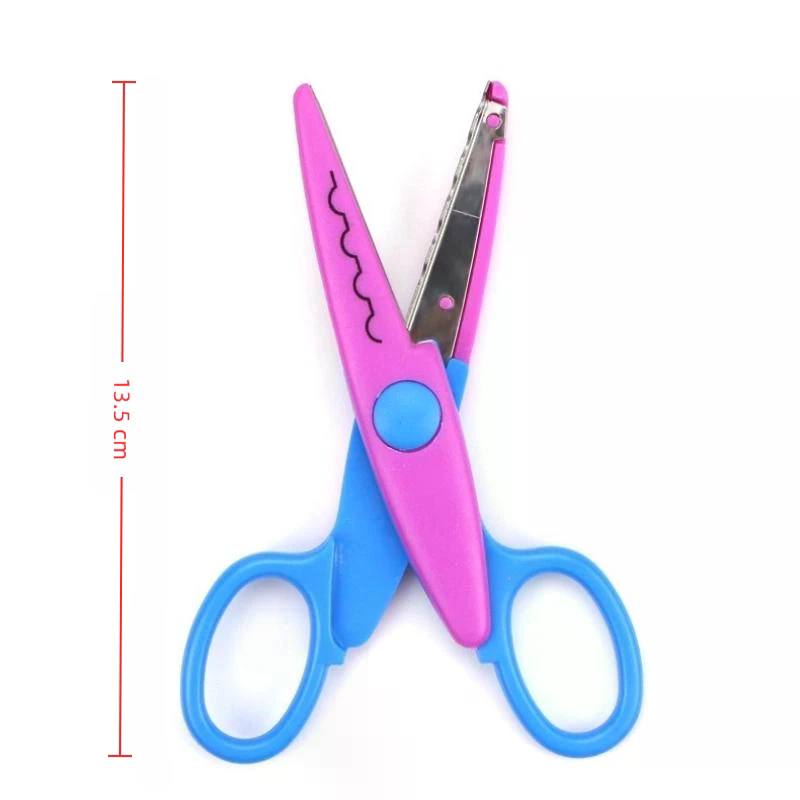 Wavy Pattern Scissors DIY Handmade Paper Cutter Craft Paper Card Photo Cutting Tools Kids Office Supplies