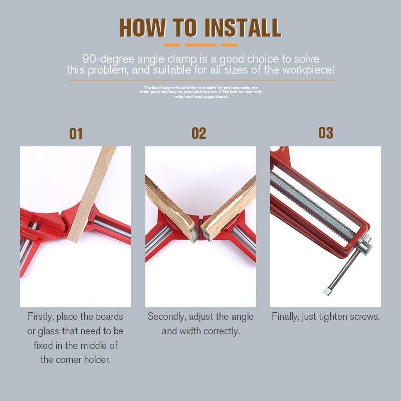 90 Degree Right Angle Clip Picture Frame Corner Clamp 100Mm Mitre Clamps Corner Holder Woodworking Tool Furniture Repaire Photo