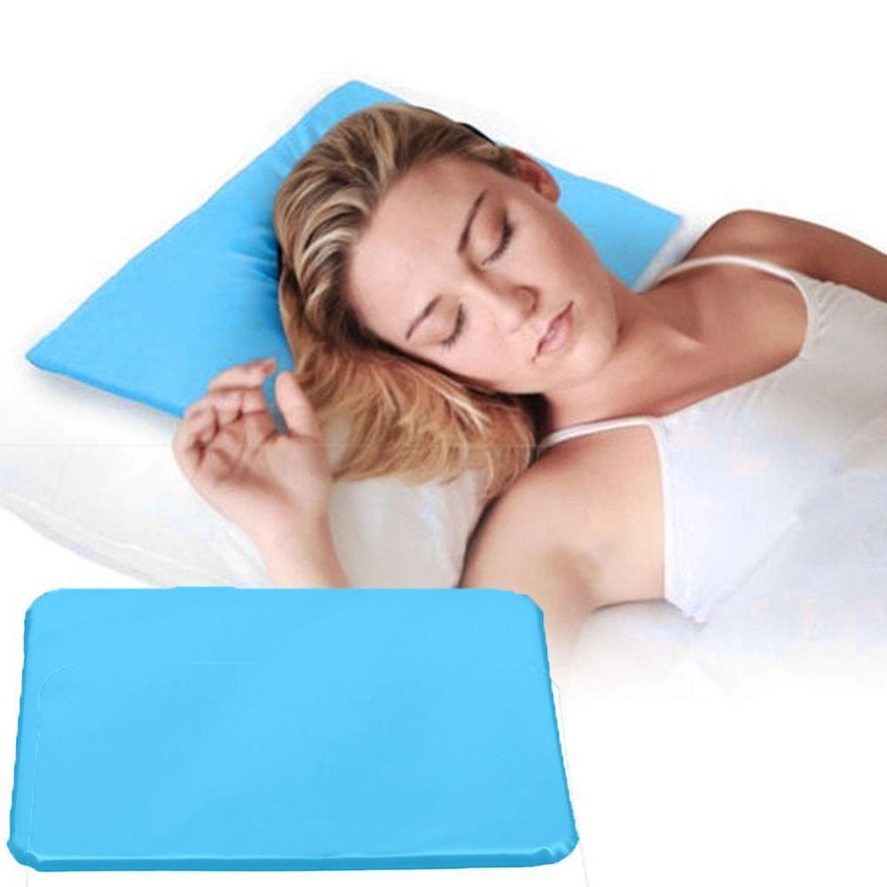 Almohadilla de Gel refrigerante para cama, almohada de ayuda Natural refrigerada, cómoda para dormir, viajar, dormir, con hielo, B5J4
