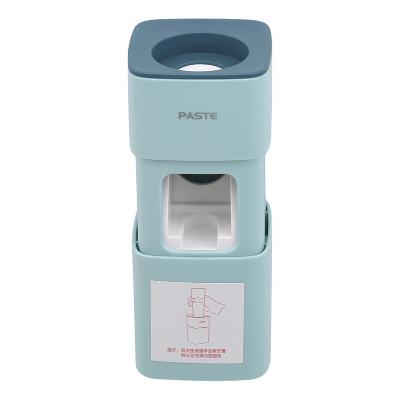 Automatic Toothpaste Squeezer Hand Free Tooth Paste Squeezing Dispenser Easy Press Toothpaste Holder Bathroom Tools: blue