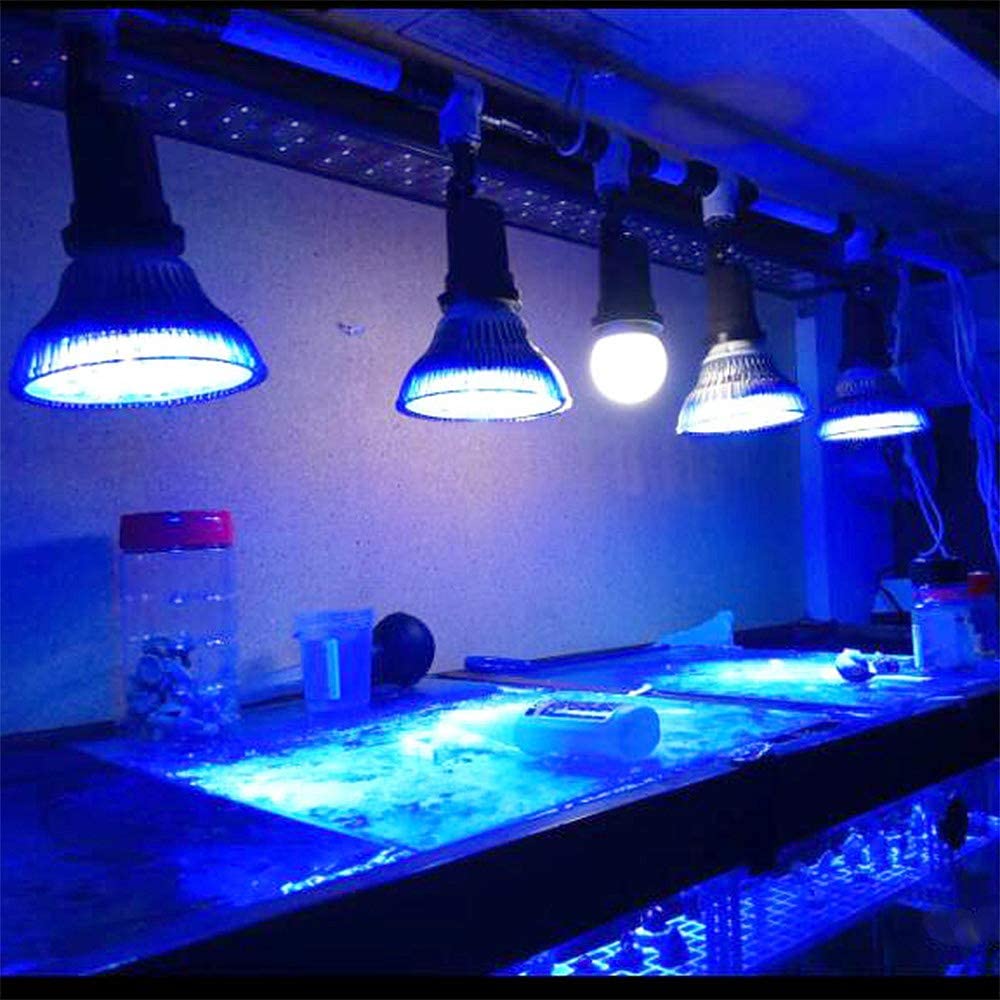 LED Aquarium Light Bulb 54W Light Aquarium LED Light Fish Tank Bulb with Full Spectrum for Coral Reef Saltwater Tank Plants Grow