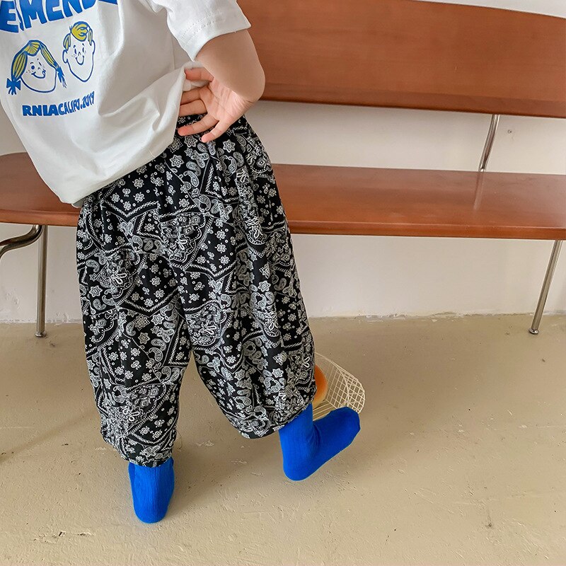 2021 estate nuovo arrivo ragazze moda pantaloni stampati bambini Design coreano pantaloni pantaloni per bambini