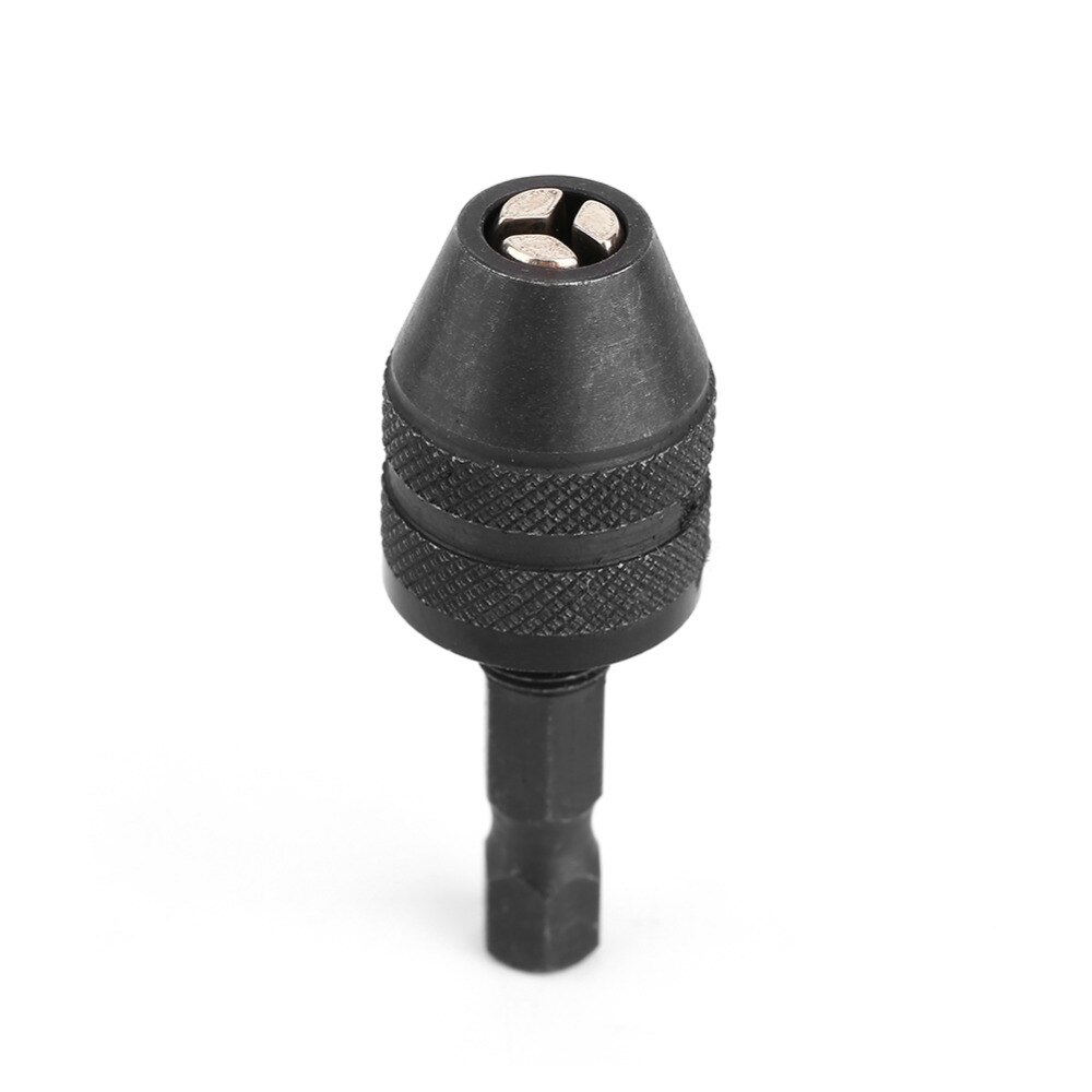 Taladro de vástago hexagonal Adaptador convertidor de cambio rápido, 1 Uds., 1/4 pulgadas, Portabrocas sin llave, adaptador de controlador de impacto, rango de 0,3-3/3.6mm