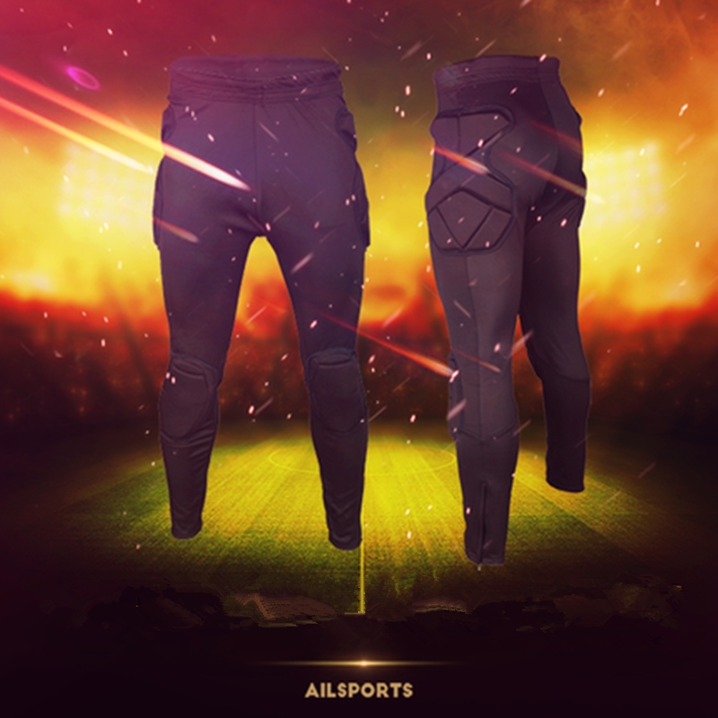 Mannen Professionele Voetbal Doelman Pant EVA Spons Slim Skinny Voetbal Doel Keeper Goalie Sport Training Been Broek