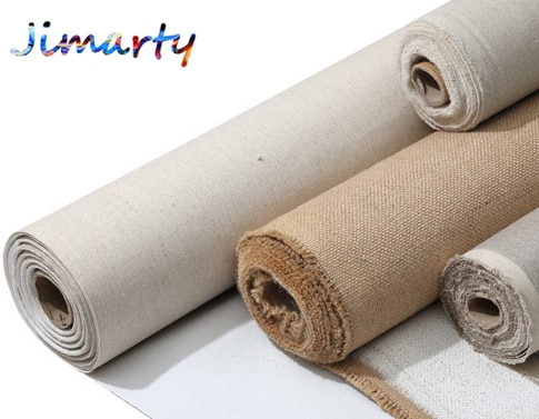 Linen Blend Primed Blank Canvas Layer Oil Painting Canvas acrylic painting 1m One Roll ,28/48cm Width