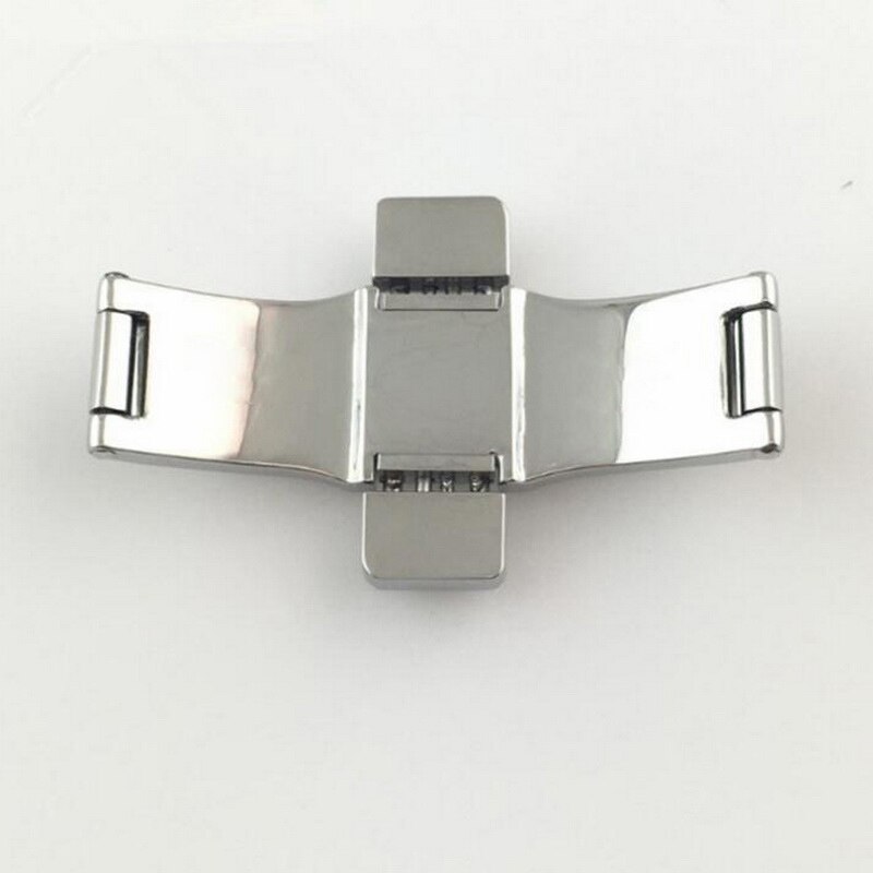 6mm 316L Metal Watch Band Buckle 6mm Watchband Strap Silver Stainless Steel Clasp Butterfly Button Accessories