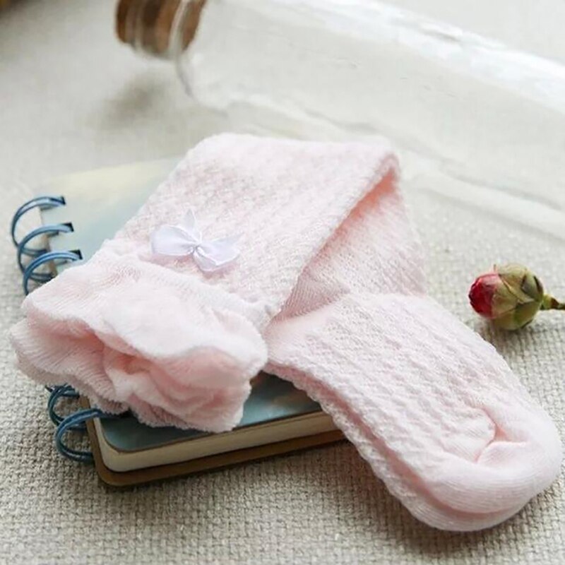 Baby pige strømper forår efterår sommer varm mesh sløjfe-knude børn sløjfestrømper børn strømpebukser babytøj