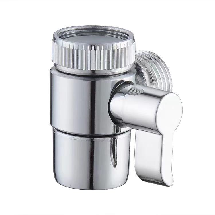 Toilet Washbasin Faucet Outlet Tee Bibcock Washing Machine Inlet Pipe T Adapter Garden Bathroom Water Distributor One In Two Out: Zinc alloy plastic