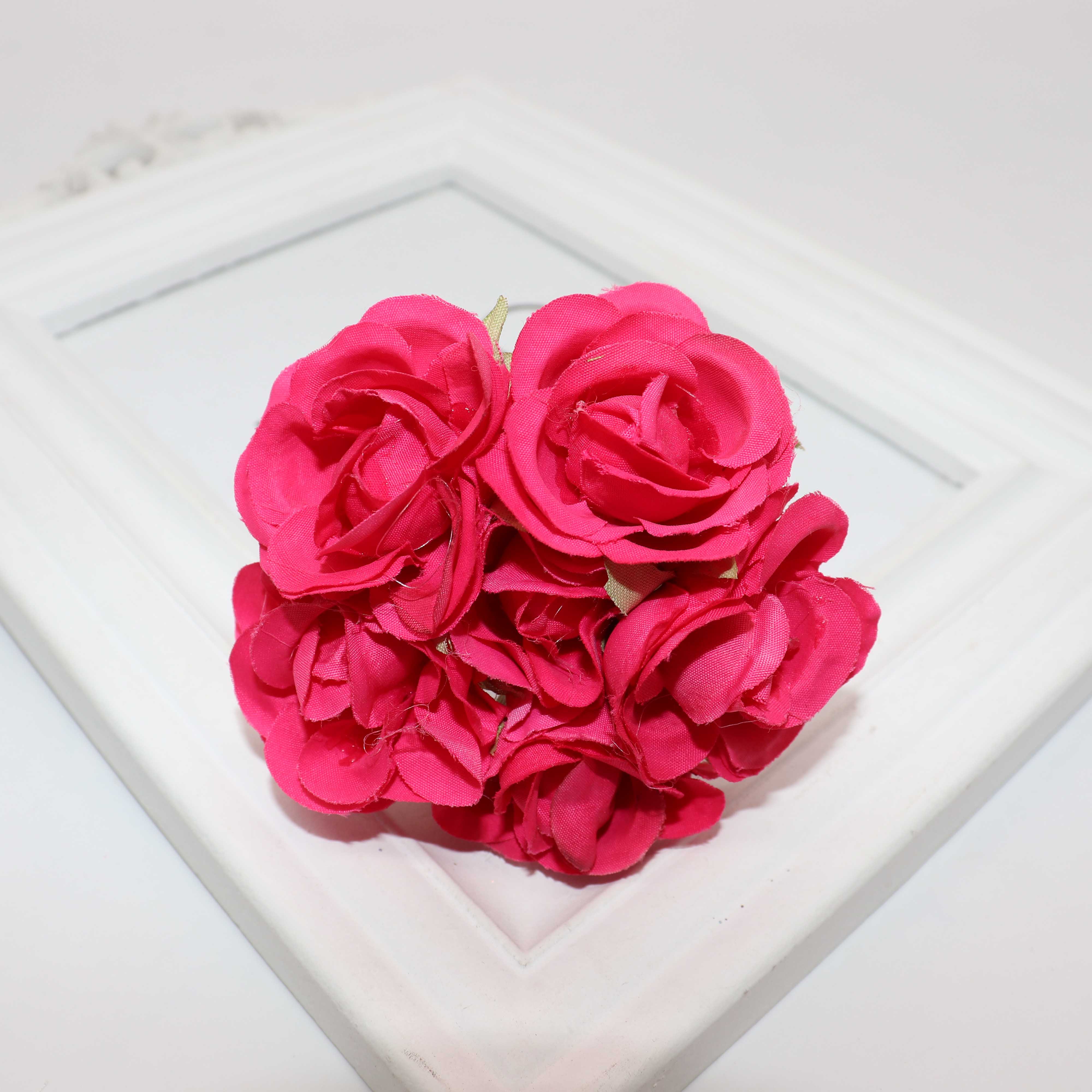 6 stuks kunstbloemen zijden roos boeket bruiloft home party decoratie DIY bloem muur plakboek geschenkdoos ambachten